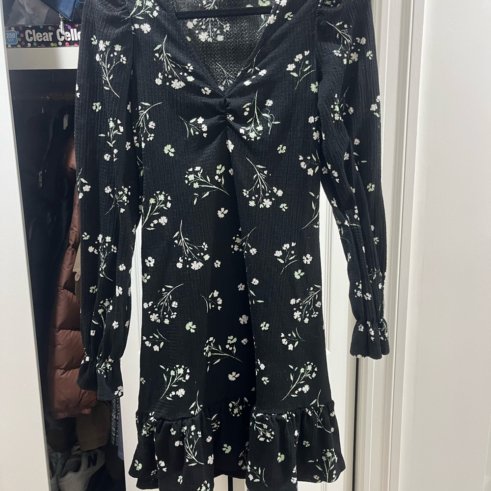 River Island Black and White Floral Dress SIZE US 6